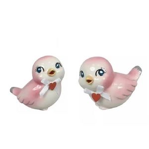 Spritz  Valintine's Day Ceramic Lovebird Set NWT